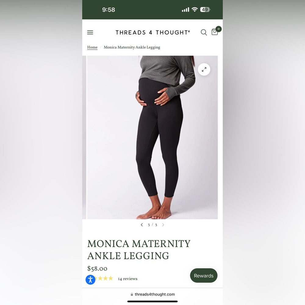 MONICA MATERNITY ANKLE LEGGING